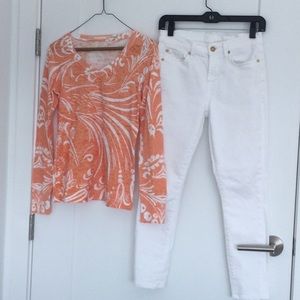 Before + Again T shirt with 7 for all mankind jeans